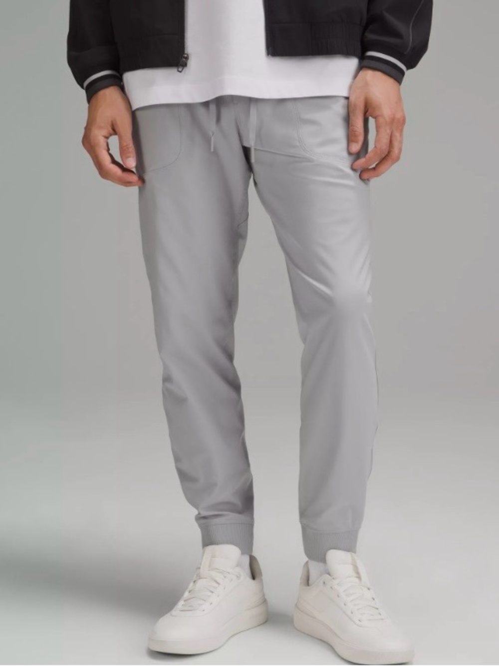 Lululemon ABC Men's Light Gray Jogger Pants with Elastic Waist